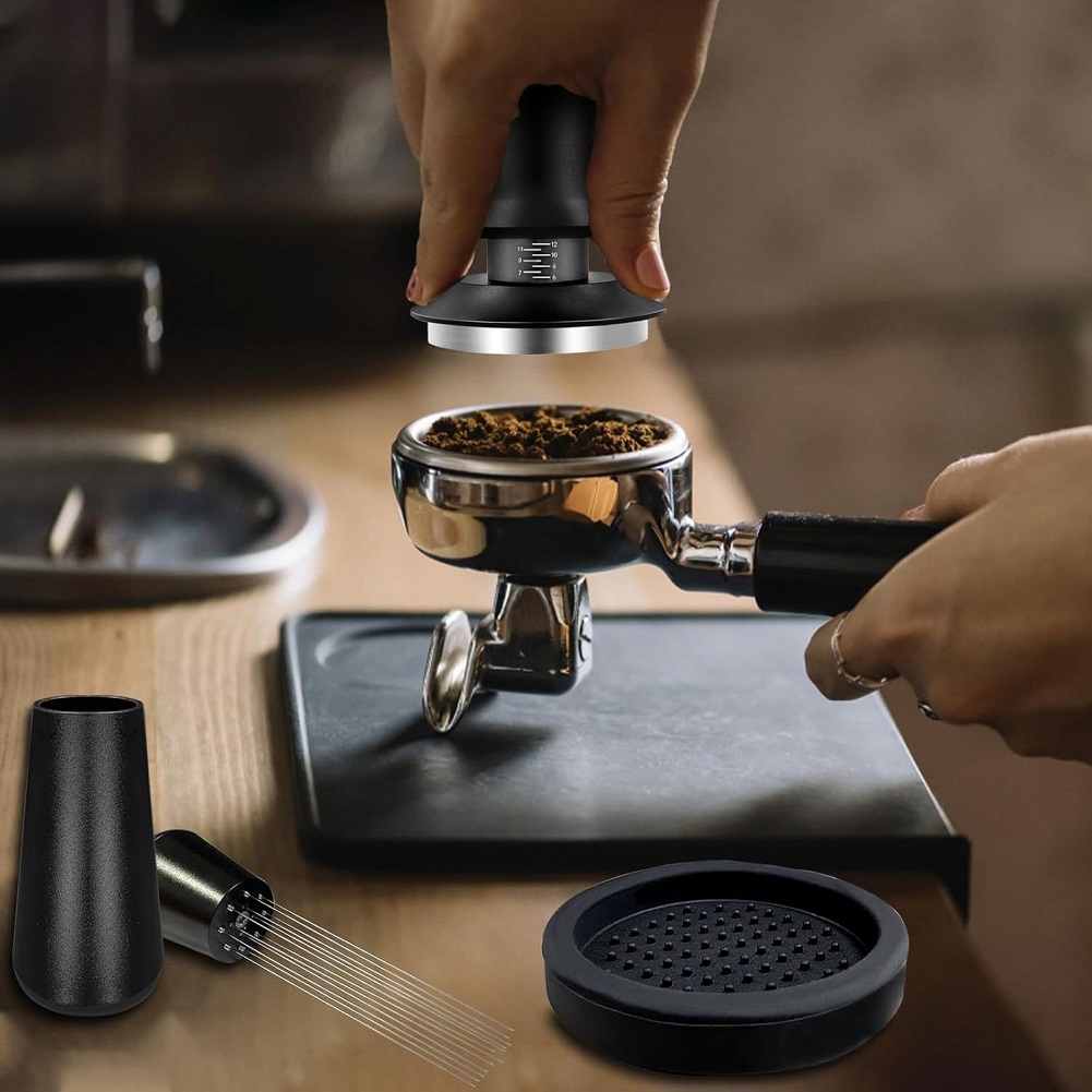 Espresso Tamper Set - مجموعة أدوات توزيع القهوة الإسبريسو 51