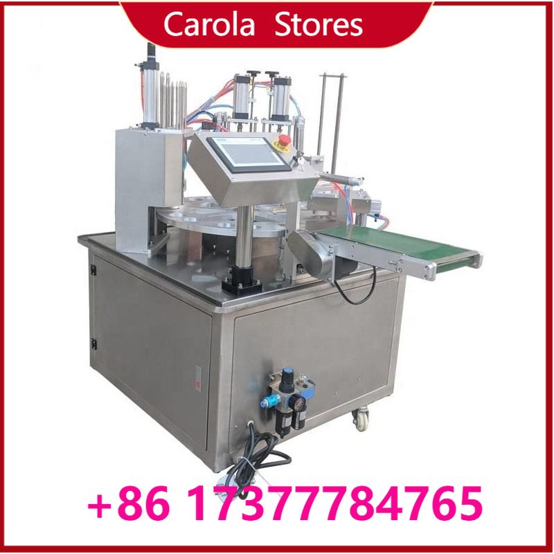 Coffee Jelly Equipment - آلة تعبئة وختم الأكواب الدوارة الأوتوماتيكية،