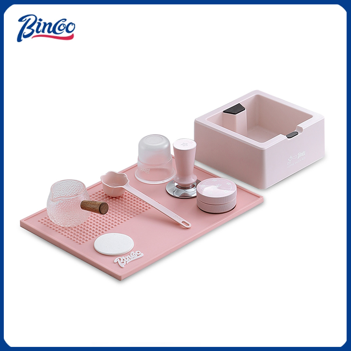 Espresso Tamper Set - Bincoo الوردي اسبريسو 51 مللي متر-58