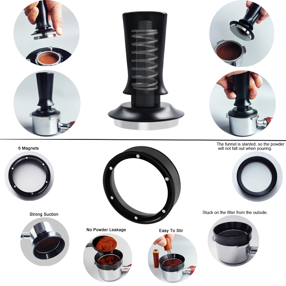 مكبس اسبريسو 51/53/58 ملم، 5 ق - مراجعة Espresso Tamper Set وسعره